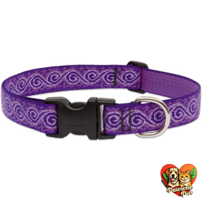 LupinePet Originals 1" Jelly Roll Adjustable Dog Collar for Medium and Large Dogs