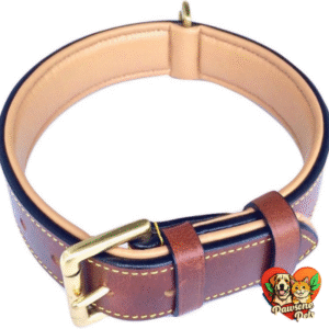 Soft Touch Collars Padded Leather Dog Collar - Large Brown, Genuine Leather