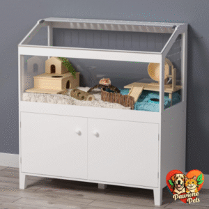 GDLF Hamster Cage with Storage Cabinet and Acrylic Panels