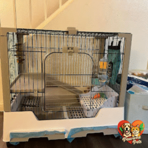Yaheetech Easy-Move Rabbit Cage on Wheels for Home Use