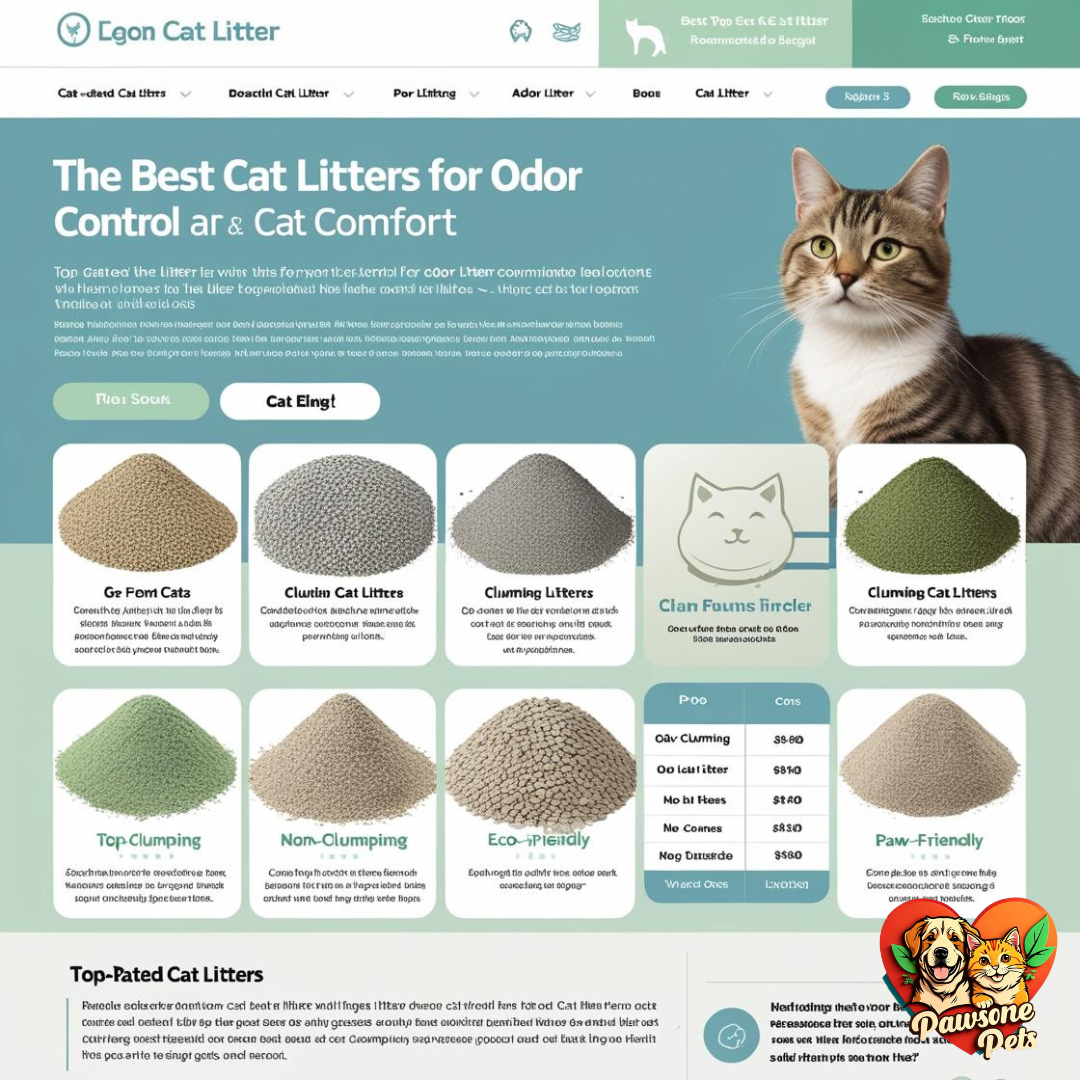 A happy cat playing in a clean litter box with fresh cat litter