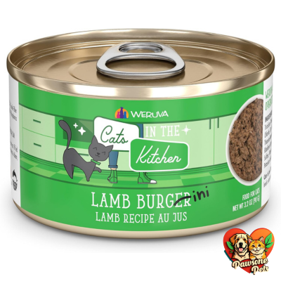 Weruva Cats in The Kitchen Lamb Burger-ini with Lamb Au Jus Cat Food, 3.2oz Can