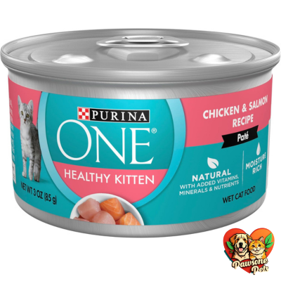 Purina ONE Grain Free Wet Kitten Food - Chicken & Salmon Recipe, 24-pack of 3 oz cans