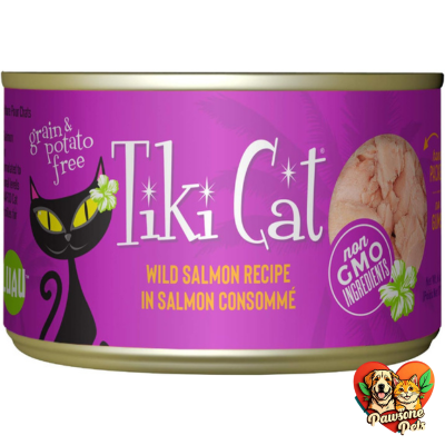 Tiki Cat Luau Shredded Meat Wet Cat Food - Wild Salmon Recipe, 6 oz Can