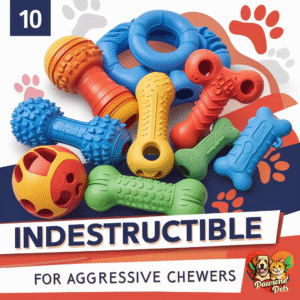Top 10 indestructible dog toys for aggressive chewers, featuring durable and tough toys for dogs who love to chew