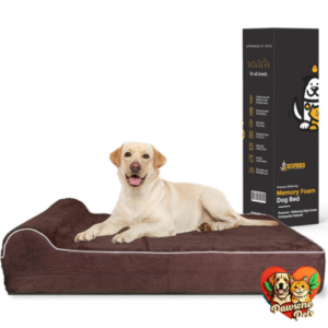 KOPEKS Orthopedic Memory Foam Dog Bed - Extra Large, Brown, 50''x34''x10