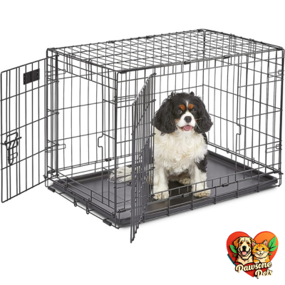 MidWest Homes for Pets iCrate Dog Crate - Single & Double Door Options with Leak-Proof Pan and Divider Panel