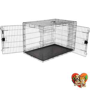 Amazon Basics Dog Crate - Black, 48" x 30" x 32.5", Foldable Metal Wire