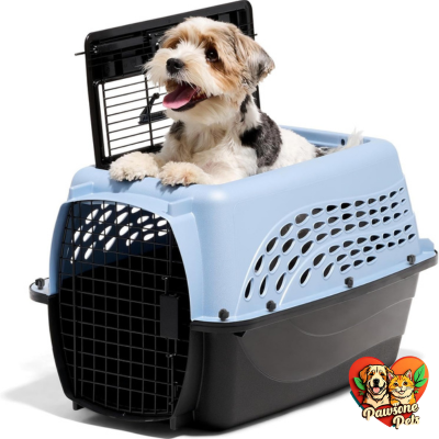 Petmate Two-Door Dog Crate - Blue, 24 inches, Top and Front Loading