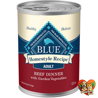 Blue Buffalo Homestyle Recipe Adult Wet Dog Food, Made with Natural Ingredients, Beef Dinner With Garden Vegetables, 12.5-oz Cans (12 Count)