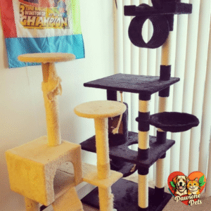 Go Pet Club Classic Cat Tree for Home - Beige, Faux Fur Finish, Sisal Rope Scratcher