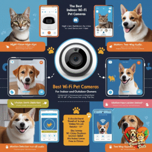 Best pet cameras for monitoring dogs and cats, featuring Furbo and Petcube models with advanced features like treat tossing, barking alerts, and 360-degree motion tracking