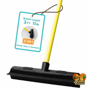 FURemover rubber broom for pet hair removal on various surfaces