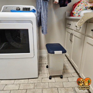 IRIS USA Pet Food Storage Container with Wheels - Convenient and Fresh Pet Food Storage for Home