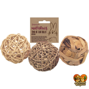 The Animal Kingdom's Top Pick: Naturals by Rosewood Trio of Fun Balls for Rabbits 🐰💕