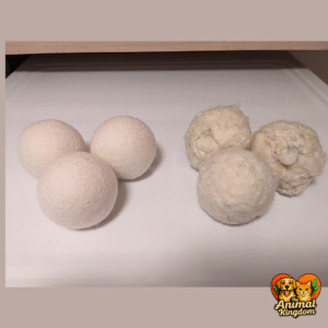 Wool dryer balls for pet hair removal and softening clothes