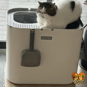 Modkat XL Litter Box - Configurable Top or Front Entry, Seamless Base, Reusable Liners - White