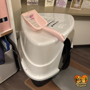 Nature's Miracle Hooded Corner Litter Box with Odor Control Charcoal Filter - White